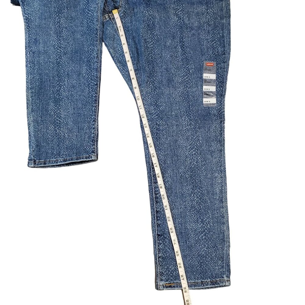 Levi's 711 Skinny Jeans Womens Size 20W S Blue Wash Mid Rise Strechy Denim - Picture 6 of 12
